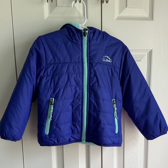 L.L.Bean Toddler Mountain Bound Reversible Jacket: Bright Sapphire/Teal Aqua 2T - Picture 1 of 9